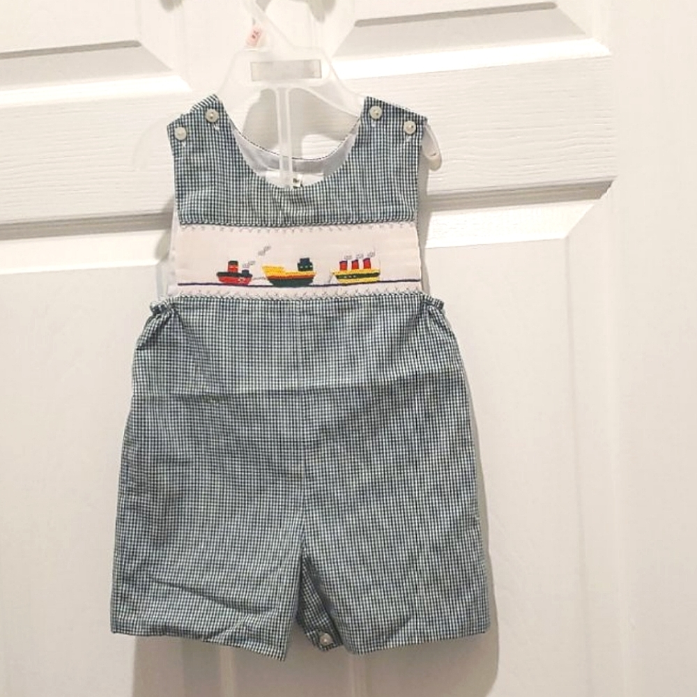 2/$35 Vintage baby boy romper size 18 m